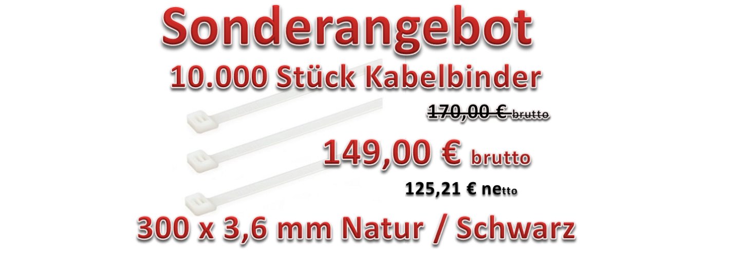 328401097 schwarz 50 Stück Kopp Kabelbinder 100 x 2,5 mm 