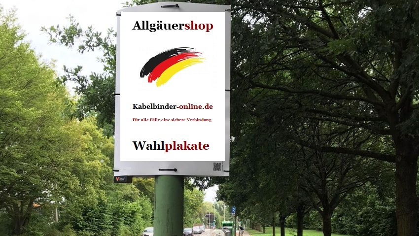 Kabelbinder für Wahlplakate