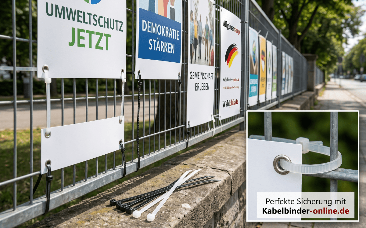 kabelbinder für Wahlplakate