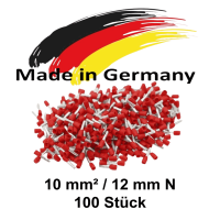 Aderendhülsen 10 mm² / 12 mm Rot – isoliert 