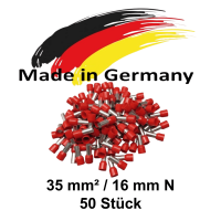 Aderendhülsen 35,0 mm² / 16mm N rot - isoliert - D