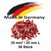 Aderendhülsen 35,0 mm² / 25mm L rot - isoliert - D