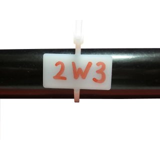 250 mm max 200 Kabelbinder mit Euroloch und Beschriftungsfeld Länge Ø 50 mm 