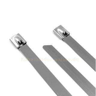 100x Kabelbinder Edelstahl 7,9 x 200 mm *** Metal cable Tie Stainless steel