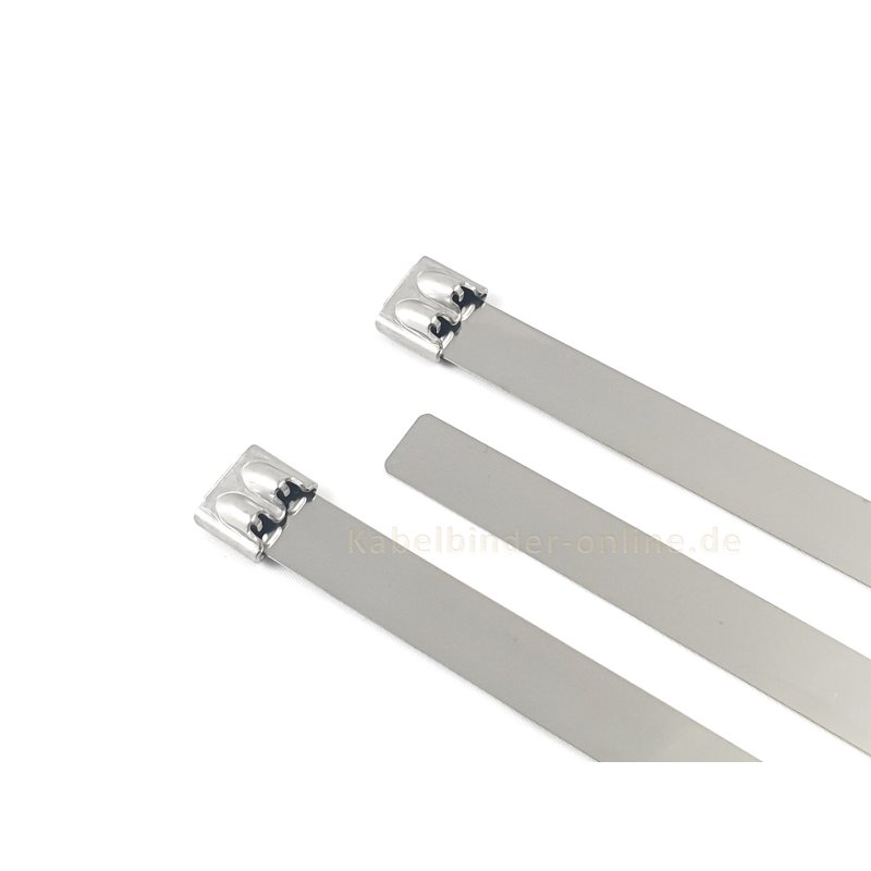 Edelstahlkabelbinder - Maße (L x B) 197 bis 1020 x 7,96 mm - Material Stahl  AISI 304