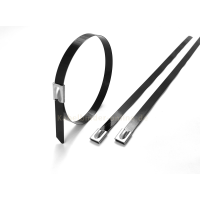 Kabelbinder Edelstahl 360x7,9 mm schwarz beschichtet 10...