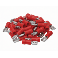 Flachsteckh&uuml;lse teilisoliert 4,8x0,8-1 rot FH04