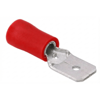 Flachstecker teilisoliert 2,8x0,8-1 rot FS02