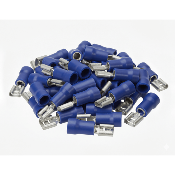 Flachsteckhülse rot 6,3 x 0,8 mm, vollisoliert, 0,18 Flachsteckhülse rot 6,3 x 0,8 mm, vollisoliert, 0,18