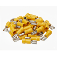 Flachsteckh&uuml;lse teilisoliert 6,3x0,8-6 gelb FH11