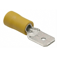 Flachstecker teilisoliert 6,3x0,8-6 gelb FS11