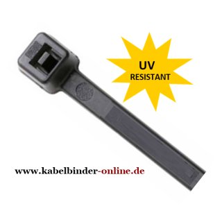Kabelbinder UV 100 x 2,5 mm Schwarz 1 VP = 100 Stück UV Beständig