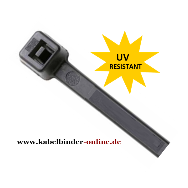 45,7 Cm Schwarze Kabelbinder – 50 Stück, UV-beständig, 113,4 Kg Zugfestigkeit Für Innen & Außen