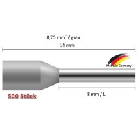 Aderendhülsen 0,75 mm² / 8mm N grau – isolie