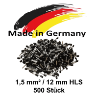 Aderendhülsen 1,5 mm² / 12mm HLS schwarz – i