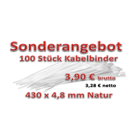 Kabelbinder 430 x 4,8 mm Natur 1 VP = 10 gallery