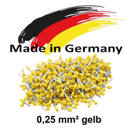 Aderendh&uuml;lsen 0,25 mm&sup2; gelb DIN 46228/4