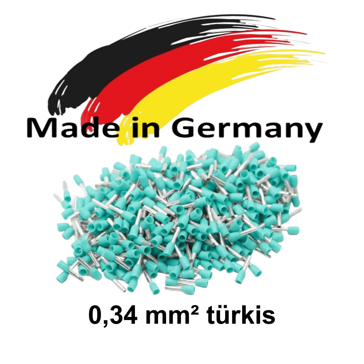Aderendhülsen 6mm² mit Kragen grün , 25 Stück Aderendhülsen 6mm² mit Kragen grün , 25 Stück