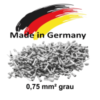 Aderendh&uuml;lsen 0,75 mm&sup2; grau DIN 46228/4