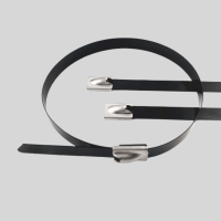 Kabelbinder Edelstahl 200x4,6 mm schwarz productbox