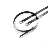 Kabelbinder Edelstahl 290x4,6 mm schwarz beschichtet