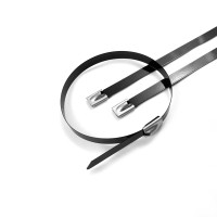 Kabelbinder Edelstahl 520x12 mm schwarz beschichtet