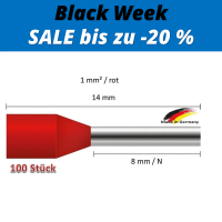 Aderendhülsen 1,0 mm² / 8mm N  gallery