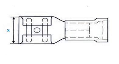 Flachsteckhülsen Vollisoliert mit Querschnitt von 0,5mm² - 6 mm²  Kabelschuhe Kabel weibliche Steckverbinder Sortiment Set 10-100 Stück (10,  Blau
